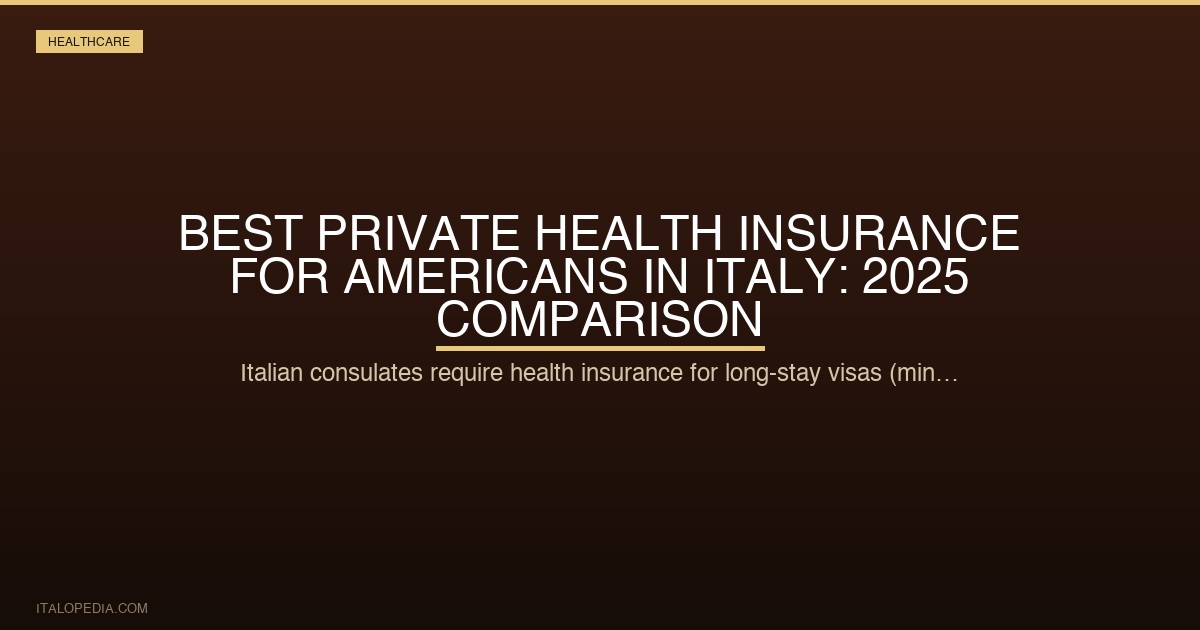 Health Insurance Americans Italy