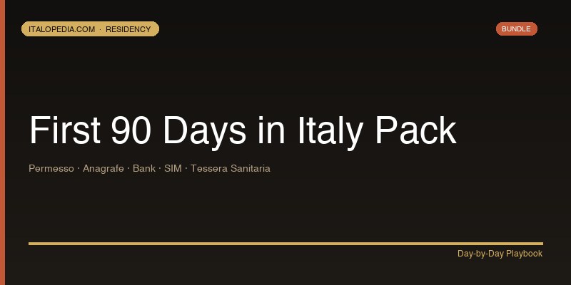 First 90 Days in Italy Pack